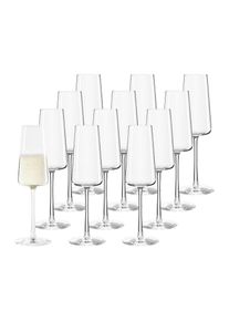 Champagnerglas ST&Ouml;LZLE "Champagnergl&auml;ser Power 240 ml 12er Set transparent", bunt (transparent), 12 tlg., Glas, Trinkgef&auml;&szlig;e, Champagnerglas