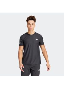 Laufshirt adidas Performance "OWN THE RUN", Herren, Gr. XL, schwarz, Obermaterial: 86% Polyester, 14% Elasthan, clean, normal, Rundhals, Shirts Laufshirt