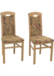 Esszimmerstuhl, braun (braun, eiche, nachbildung, braun), B:45cm H:95cm T:49cm, HOFMANN LIVING AND MORE, St&uuml;hle, Esszimmerstuhl
