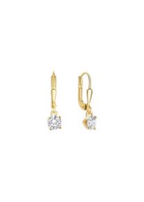 Paar Ohrh&auml;nger Firetti "Schmuck Geschenk Gold 333 Ohrschmuck Ohrringe Solit&auml;r", gold (gelbgoldfarben, kristallwei&szlig;, kristallwei&szlig;), Ohrringe, Damen, Gelbgold 333, Paar Ohrh&auml;nger, mit Zirkonia (synth.)