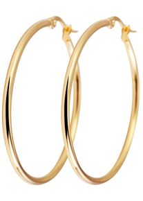 Adelia&acute;s Paar Creolen ADELIA&acute;S "Damen Ohrringe &iquest; Creole aus Edelstahl", gold, Ohrringe, Damen, Edelstahl, Paar Creolen