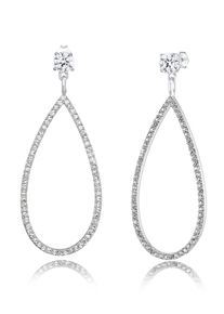 Paar Ohrh&auml;nger Elli Premium "Ohrringe H&auml;nger Kristalle Funkelnd 925 Silber" Gr. 62, silber, Ohrringe, Damen, mit Stein, Silber 925 (Sterlingsilber), Paar Ohrh&auml;nger