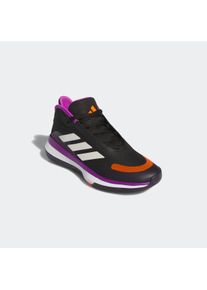 Basketballschuh adidas Performance "3", Damen, Gr. 42, schwarz (core schwarz, lila burst, aurora schwarz), Synthetik, Textil, Schuhe Basketballschuh