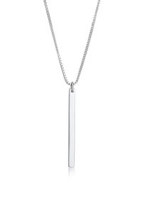 Lange Kette Elli "Halskette Stab Symbol Geo Layer Cool 925 Silber" Gr. 60, silber, Halsketten, Damen, ohne Stein, Silber 925 (Sterlingsilber), Lange Kette