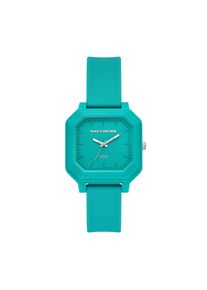 Quarzuhr Skechers "Rosencrans Square", t&uuml;rkis, silberfarben, Armbanduhren, Damen, Quarzuhr, Armbanduhr, Damenuhr, Herrenuhr, Silikonarmband, analog