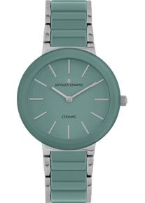 Quarzuhr Jacques Lemans "Monaco", t&uuml;rkis, gr&uuml;n, Armbanduhren, Damen, Quarzuhr, Armbanduhr, Damenuhr, Keramik, analog