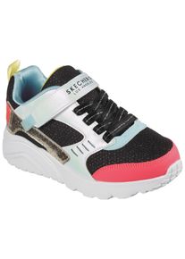 Sneaker Skechers "UNO LITE GEN CHILL", M&auml;dchen, Gr. 29, schwarz (schwarz, kombiniert), Lederimitat, Textil, Schuhe Sneaker, Freizeitschuh, Halbschuh, Schn&uuml;rschuh, Gr&ouml;&szlig;enschablone zum Download