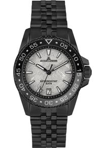Quarzuhr Jacques Lemans "Liverpool Diver", schwarz, grau, Armbanduhren, Herren, Quarzuhr, Armbanduhr, Herrenuhr, Edelstahlarmband, analog, Tag