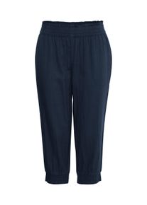 Caprihose B.Young "Capri BYFALAKKA", Damen, Gr. 38, N-Gr, blau (copenhagen night), Obermaterial: 55% Leinen LI. 45% Viskose CV., Hosen Caprihose