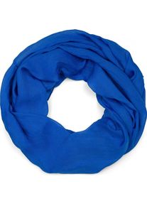 Loop styleBREAKER "Seidiger unifarbener Loop", Damen, blau (royalblau), Obermaterial: 100% Viskose CV., Modisch, Modet&uuml;cher Loop