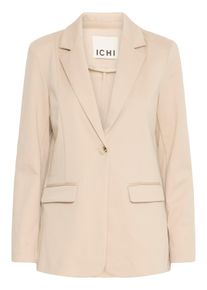 Blusenblazer Ichi "Blazer IHKATE", Damen, Gr. XS, blau (doeskin), Obermaterial: 74% Polyester PES. 22% Viskose CV. 4% Elasthan EL., Blazer Blusenblazer