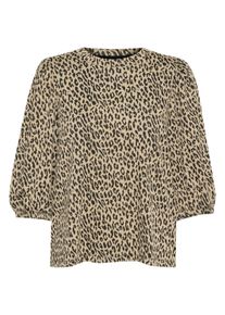 Longtop Kaffe "Langarm-Shirt KAjanni", Damen, Gr. XS, bunt (leopard jacquard), Obermaterial: 55% Viskose CV. 40% Polyester PES. 5% Elasthan EL., Tops Longtop