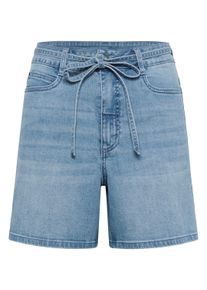 Shorts Kaffe "Shorts KAsarah", Damen, Gr. 36, N-Gr, blau (light blau denim), Obermaterial: 74% Baumwolle CO. 14% Viskose CV. 11% Polyester PES. 1% Elasthan EL., Hosen Shorts