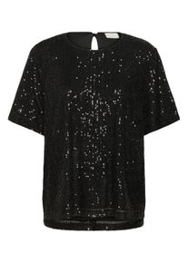 Kurzarmbluse Kaffe "Kurzarm-Bluse KAlila", Damen, Gr. M, schwarz (schwarz deep cc), Obermaterial: 100% Polyester PES., Blusen Kurzarmbluse