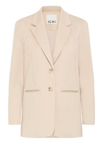 Blusenblazer Ichi "Blazer IHKATE", Damen, Gr. M, blau (doeskin), Obermaterial: 74% Polyester PES. 22% Viskose CV. 4% Elasthan EL., Blazer Blusenblazer