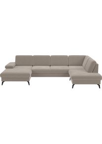 Sit & More Wohnlandschaft SIT & MORE "Morris Jubi", beige, B:335cm H:82cm T:212cm, 100% Polyester, Sofas, Wohnlandschaft, wahlweise mit Armteilverstellung, Bettfunktion & Bettkasten