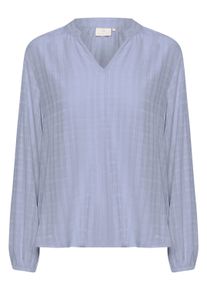 Langarmbluse Kaffe "Langarm-Bluse KAalice", Damen, Gr. 42, blau (infinity c.), Obermaterial: 65% Polyester PES. 35% Viskose CV., Blusen Langarmbluse