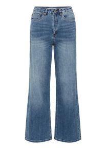 Regular-fit-Jeans Kaffe "Jeans KAmeadow", Damen, Gr. 33, L&auml;nge 32, blau (medium blau denim), Obermaterial: 75% Baumwolle CO. 13% Viskose CV. 10% Polyester PES. 2% Elasthan EL., Jeans Regular-fit-Jeans