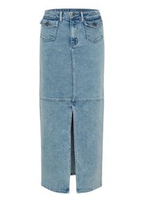 Jeansrock Kaffe "Denimrock KAdoriana", Damen, Gr. 36, blau (washed blau denim), Obermaterial: 61% Baumwolle CO. 28% Polyester PES. 10% Viskose CV. 1% Elasthan EL., R&ouml;cke Jeansrock