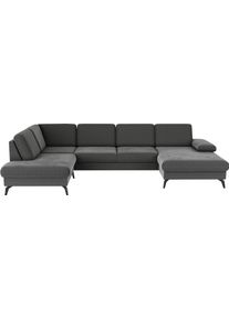 Sit & More Wohnlandschaft SIT & MORE "Morris Jubi", braun (schlamm), B:335cm H:82cm T:212cm, 95% Polyester 5% Polyamid, Sofas, Wohnlandschaft, wahlweise mit Armteilverstellung, Bettfunktion & Bettkasten