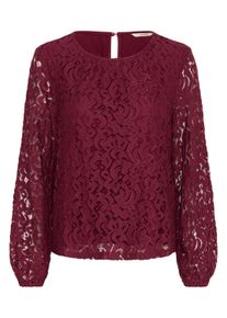 Langarmbluse Cream "Langarm-Bluse CRThit", Damen, Gr. 40, rot (zinfandel), Obermaterial: 60% Baumwolle CO. 40% Polyamid PA., Blusen Langarmbluse