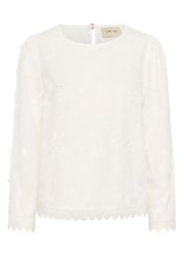 Langarmbluse Cream "Langarm-Bluse CRHilda", Damen, Gr. 38, wei&szlig; (snow wei&szlig;), Obermaterial: 100% Baumwolle CO., Blusen Langarmbluse