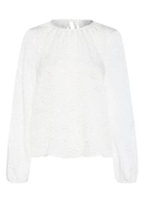 Langarmbluse Kaffe "Langarm-Bluse KAlauren", Damen, Gr. 44, wei&szlig; (chalk cc), Obermaterial: 100% Polyester PES., Blusen Langarmbluse