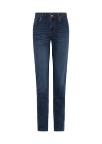 Regular-fit-Jeans Pulz Jeans "Jeans PZEMMA", Damen, Gr. 32, L&auml;nge 32, blau (dunkelblau denim), Obermaterial: 91% Baumwolle CO. 6% Polyester PES. 3% Elasthan EL., Jeans Regular-fit-Jeans