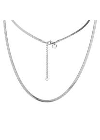 Kette ohne Anh&auml;nger Firetti "Schmuck Geschenk Edelstahl Halsschmuck Halskette Heringbonekette", edelstahlfarben, Halsketten, Damen, Edelstahl, L: 55 B: 3mm, Kette ohne Anh&auml;nger, B:3mm