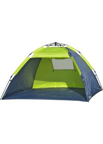 Strandmuschel EXPLORER "Automatik Strandmuschel XL", gr&uuml;n (gr&uuml;n, grau), Zelte, B/H/L: 150cm x 130cm x 220cm, Strandmuschel, B:150cm H:130cm L:220cm