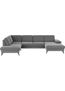 Sit & More Wohnlandschaft SIT & MORE "Morris Jubi", grau, B:335cm H:82cm T:212cm, 95% Polyester 5% Polyamid, Sofas, Wohnlandschaft, wahlweise mit Armteilverstellung, Bettfunktion & Bettkasten
