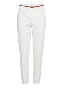 Stoffhose B.Young "Hose BYDAYS", Damen, Gr. 46, N-Gr, wei&szlig; (sanftes wei&szlig;), Obermaterial: 98% Baumwolle CO. 2% Elasthan EL., Hosen Stoffhose