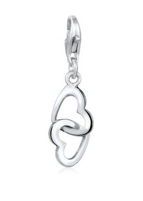 Charm-Einh&auml;nger Elli "Charm Herz Liebe Verbundenheit 925 Silber" Gr. 9, silber, Charms, Damen, Blacklist, Silber 925 (Sterlingsilber), Charm-Einh&auml;nger