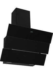 Beko Kopffreihaube "BHCA69642BH", Energieeffizienz: B, silber (schwarz), B:59,5cm H:113,8cm T:39,5cm, Dunstabzugshauben, Mehr Bewegungsfreiheit dank modernem Kopffrei-Design, Kopffreihaube