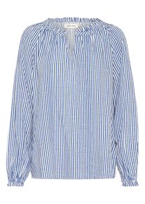Langarmbluse Cream "Langarm-Bluse CRTiah", Damen, Gr. 36, blau (blau milkboy), Obermaterial: 100% Viskose LENZING ECOVERO CV LenzEcov., Blusen Langarmbluse