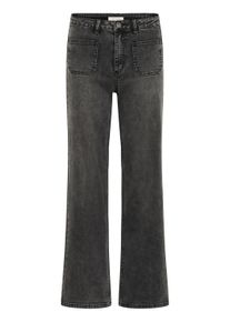 Regular-fit-Jeans Kaffe "Jeans KAbrook", Damen, Gr. 31, L&auml;nge 32, grau (grau vintage wash), Obermaterial: 75% Baumwolle CO. 13% Viskose CV. 10% Polyester PES. 2% Elasthan EL., Jeans Regular-fit-Jeans