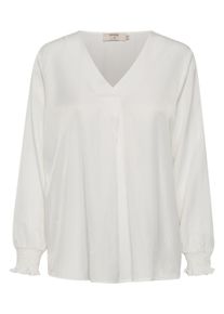 Langarmbluse Cream "Langarm-Bluse FengCR", Damen, Gr. 36, wei&szlig; (snow wei&szlig;), Obermaterial: 58% Viskose CV. 42% Polyester PES., Blusen Langarmbluse