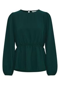 Langarmbluse B.Young "Langarm-Bluse BYHACA", Damen, Gr. 38, gr&uuml;n (scarab), Obermaterial: 96% Polyester PES. 4% Elasthan EL., Blusen Langarmbluse