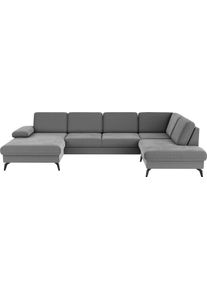 Sit & More Wohnlandschaft SIT & MORE "Morris Jubi", grau, B:335cm H:82cm T:212cm, 95% Polyester 5% Polyamid, Sofas, Wohnlandschaft, wahlweise mit Armteilverstellung, Bettfunktion & Bettkasten