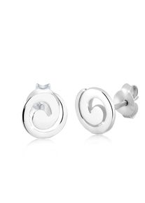 Paar Ohrstecker Elli "Ohrringe Spirale Geo Basic Filigran 925 Sterling Silber", silber, Ohrringe, Damen, ohne Stein, Silber 925 (Sterlingsilber), Paar Ohrstecker