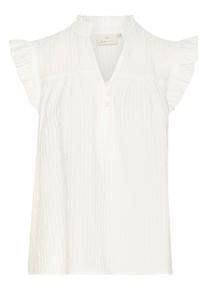 Blusentop Kaffe "Shirtbluse KAliany", Damen, Gr. 34, wei&szlig; (chalk), Obermaterial: 80% Viskose CV. 20% Nylon NY., Blusen Blusentop