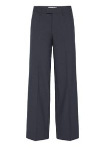 Stoffhose Pulz Jeans "Hose PZBINDY", Damen, Gr. 34, N-Gr, blau (schwarz sapphire melange), Obermaterial: 62% Polyester PES. 33% Viskose CV. 5% Elasthan EL., Hosen Stoffhose