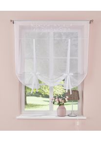Gardine OTTO HOME "Lulu" Gr. 5, wei&szlig;, B:140cm H:140cm, Voile, Polyester, Gardinen, Gardine, transparent, Voile mit Stickerei