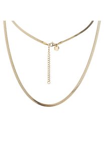 Kette ohne Anh&auml;nger Firetti "Schmuck Geschenk Edelstahl Halsschmuck Halskette Heringbonekette", gelbgoldfarben, Halsketten, Damen, Edelstahl, L: 55 B: 3mm, Kette ohne Anh&auml;nger, B:3mm