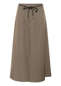 Midirock Kaffe "Rock KAelyah", Damen, Gr. 44, beige (beige, schwarz petit houndstoot), Obermaterial: 69% Polyester PES. 29% Viskose CV. 2% Elasthan EL., R&ouml;cke Midirock
