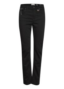 Regular-fit-Jeans Pulz Jeans "Jeans PZKAROLINA", Damen, Gr. 26, L&auml;nge 32, schwarz (schwarz denim), Obermaterial: 43% Viskose CV. 33% Baumwolle CO. 17% Lyocell CLY. 5% Polyester PES. 2% Elasthan EL., Jeans Regular-fit-Jeans