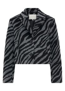 Wintermantel Kaffe "Jacke KAtora", Damen, Gr. 38, schwarz (schwarz, grau animal), Obermaterial: 100% Polyester PES., M&auml;ntel Wintermantel