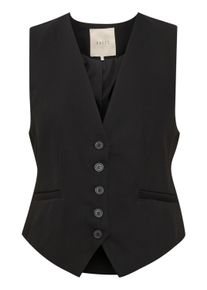 Anzugweste Kaffe "Weste KAsakura", Damen, Gr. 34, schwarz (schwarz deep), Obermaterial: 77% Polyester PES. 18% Viskose CV. 5% Elasthan EL., Westen Anzugweste