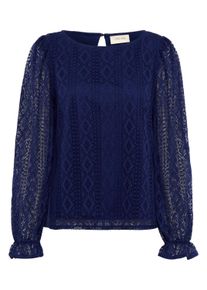 Langarmbluse Cream "Langarm-Bluse CRValerie", Damen, Gr. 42, blau (ocean cavern), Obermaterial: 100% Polyester PES., Blusen Langarmbluse