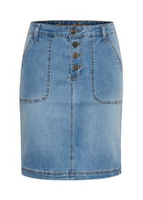 Jeansrock Culture "Denimrock CUbriana", Damen, Gr. 42, blau (light blau wash), Obermaterial: 70% Baumwolle CO. 28% Polyester PES. 2% Elasthan EL., R&ouml;cke Jeansrock